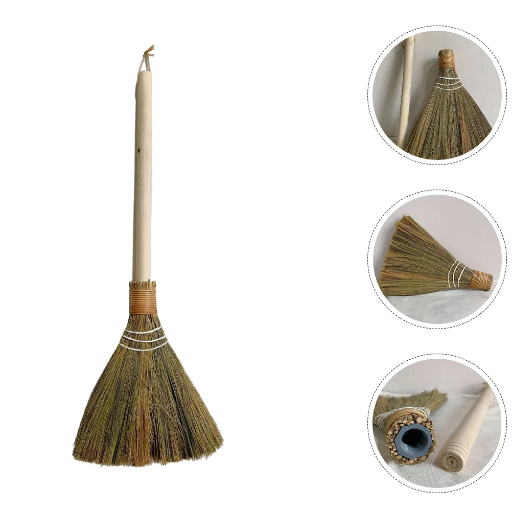 

1PCS Handcrafted Detachable Woven Broom Handmade Country Style Dust Brush Small Whisk Cleaning Tool Indoor Outdoor Household