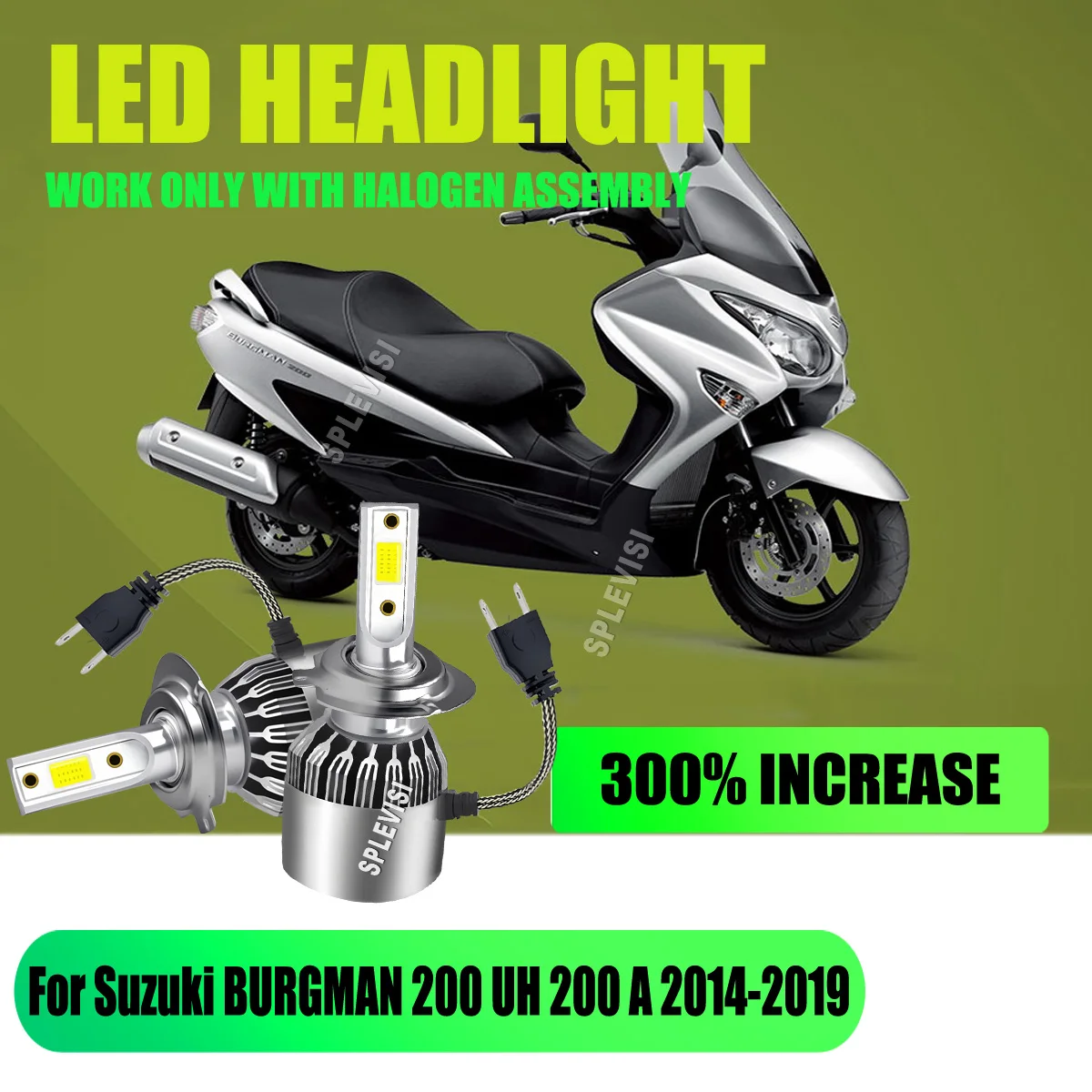 

LED Motorcycle Headlight ensures reliable performance in harsh weather For Suzuki BURGMAN 200 UH 200 A 2014 2015 2016 2017-2019