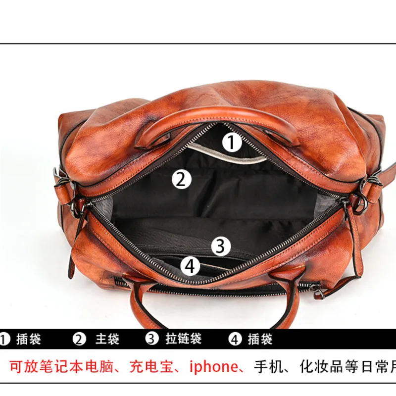 MOTAORA-Bolsa de couro genuíno feminina, bolsa de ombro Boston, couro macio, grande capacidade, viagem, novo, 2022, 2024