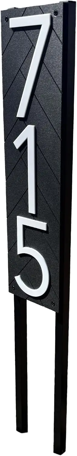 Modern Aluminum Post House Number Yard Address Sign