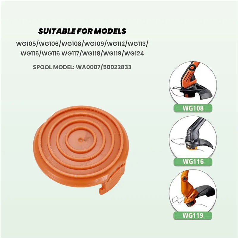 -A89Z 50019417, крышка катушки триммера для травы, крышка для проводных электрических триммеров WORX, запасные части