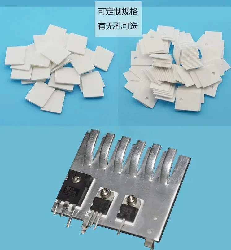 100 pcs TO-247 Alumina Ceramic Thermal Insulation Sheet MOS Transistor IGBT High-power Heat Dissipation Gasket 17 * 22