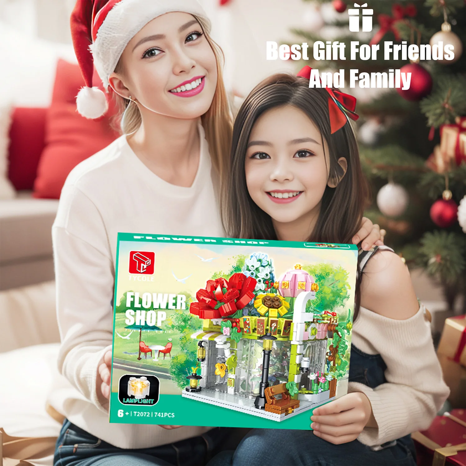 745 قطعة لعبة مكعبات البناء مدينة عرض الشارع بائع الزهور متجر نموذج متوافق مجموعات التقنية الطوب ألعاب تعليمية هدايا عيد الميلاد #3