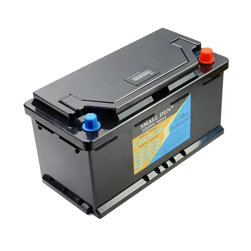 12v 100ah lithium phosphate outdoor power supply with display screen, built-in BMS high-power transmission off-road network