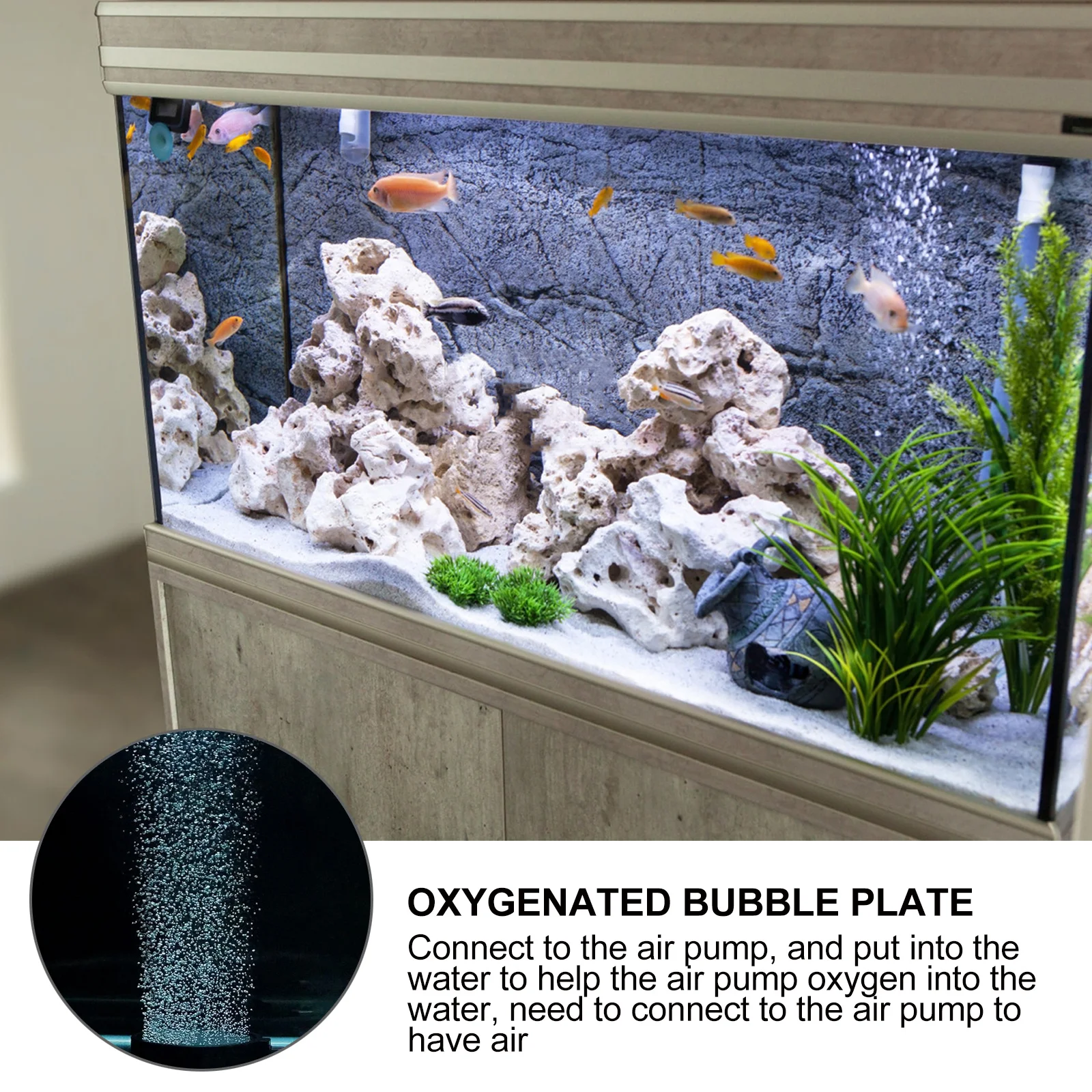 

1Pcs Air Bubble Stone High Strength Disc for Fish Tank Aquarium Oxygen Oxygenation Air Stone Bubble Diffuser Fish Tank