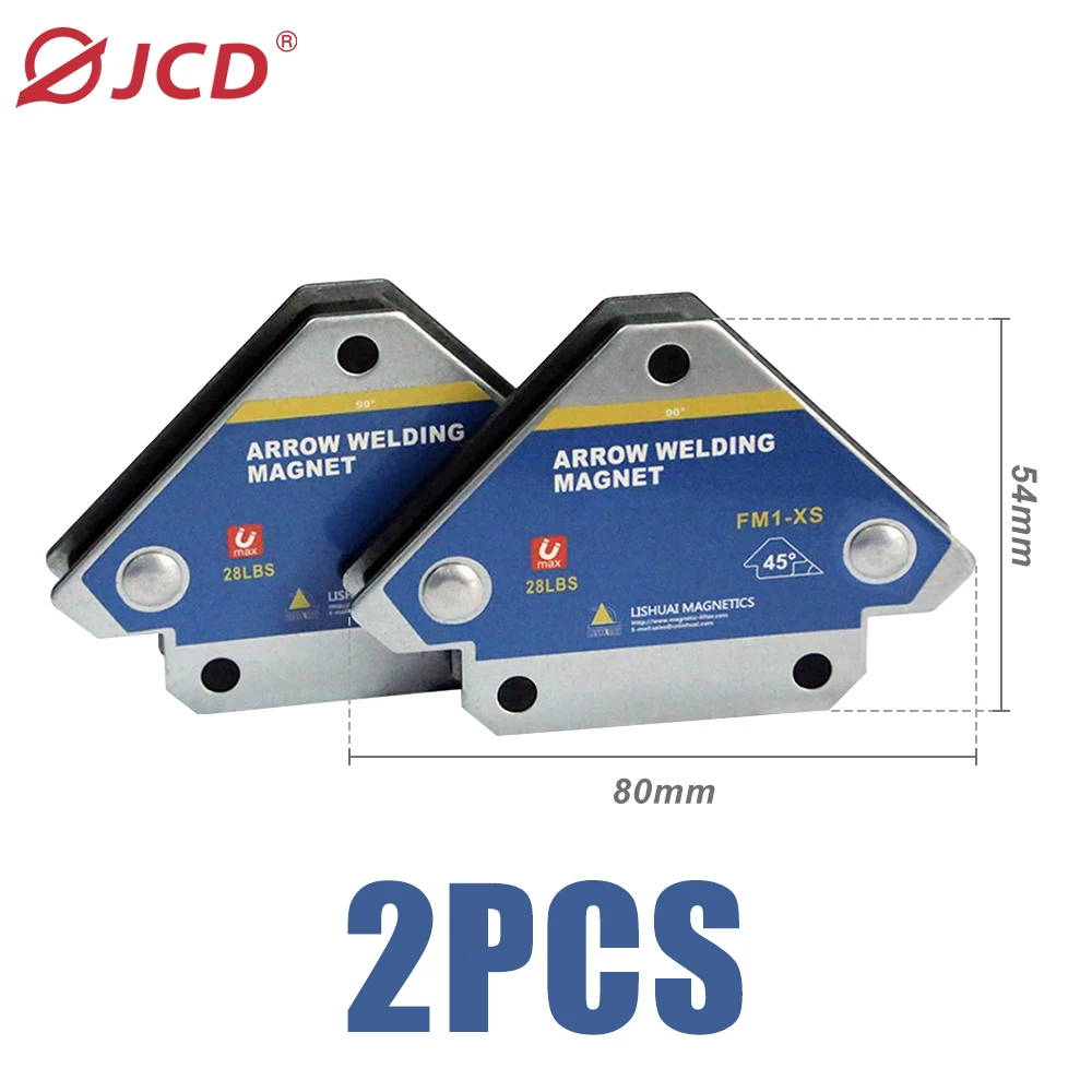 

JCD 2pcs 25KG Magnetic Welding Holders Angle Solder Arrow Magnet Weld Fixer Positioner Ferrite Holding Auxiliary Locator Tools