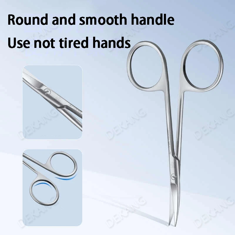 Ophthalmic Scissors 10 Cm Eye Scissors Straight Tip Curved Tip Double Eyelid Stitches Scissors Medical Scissors