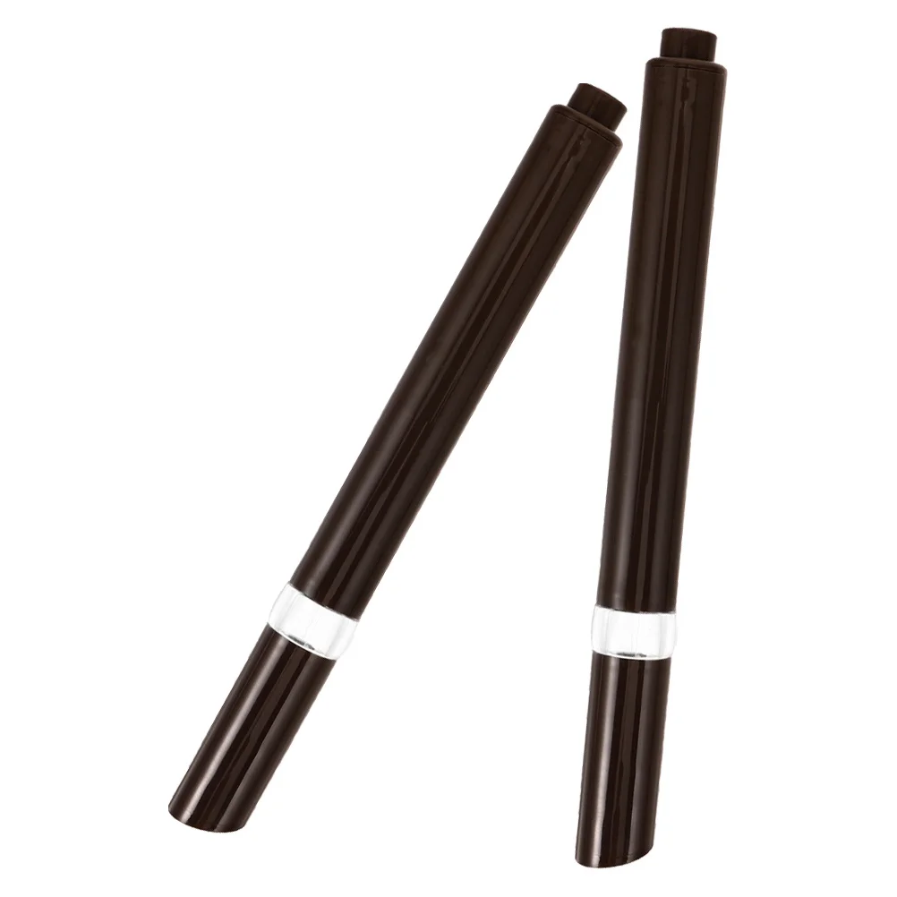 2 szt. Błyszczyk do ust, balsam do ust w pisaku, kolor kawowy, przezroczyste okienko, wielokrotnego użytku, 2 ml, aplikator z pędzelkiem do olejku do paznokci