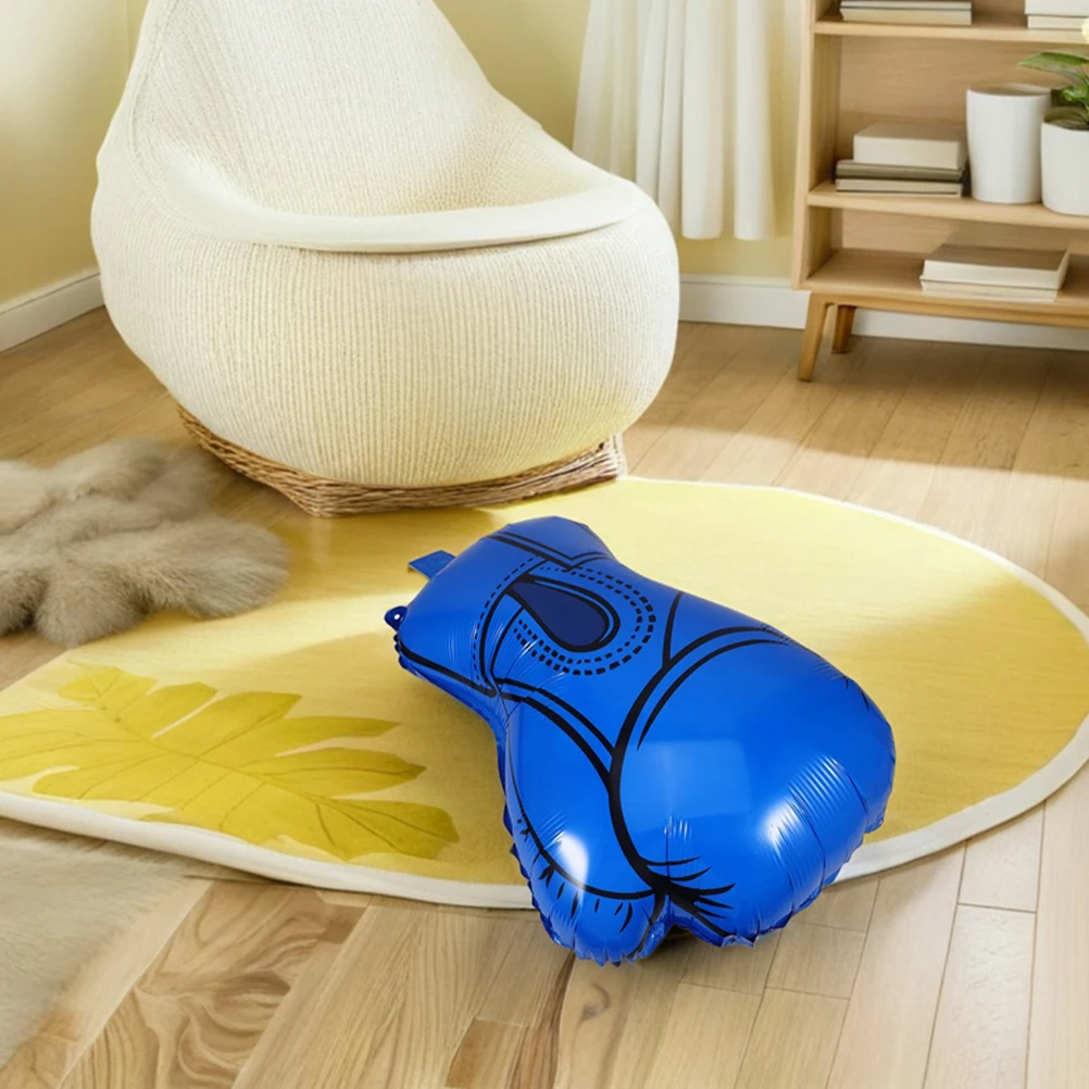 

4 Pcs Party Supplies Boxing Gloves Balloons Man Aluminum Film Player Centerpiece