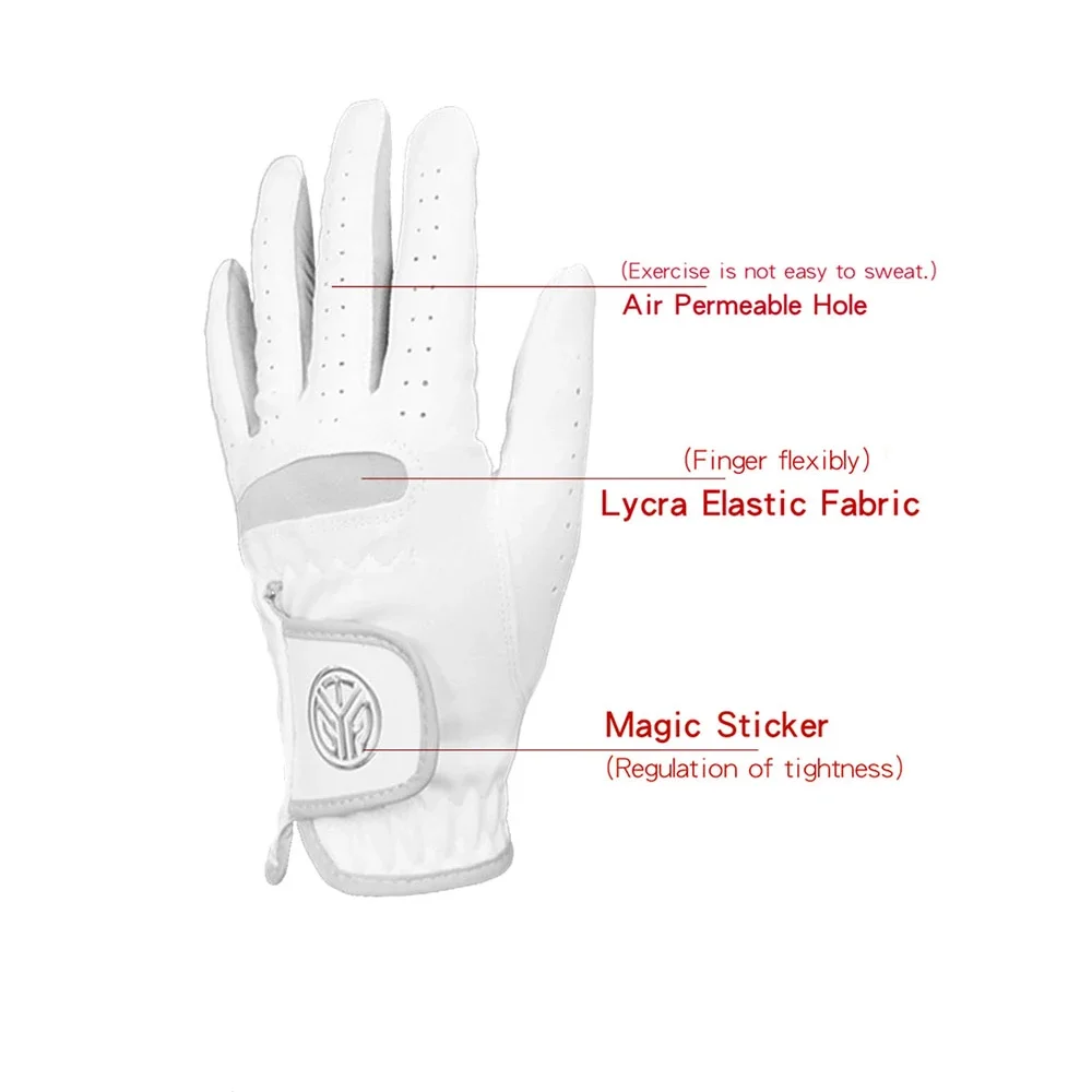 1Pc Ultra-fiber Cloth Golf Glove Breathable Wear-resistant Women Golf Gloves Single Men Outdoor Sports Riding Left Right Hand