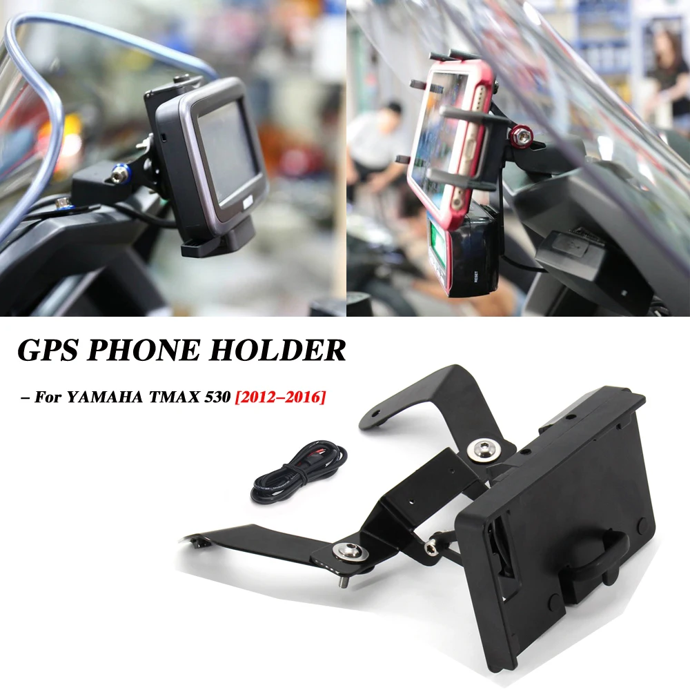 Mobile phone stand navigation bracket FOR Yamaha TMAX530 TMAX 530 TMAX-530 2012-2016 Bracket Mount Smartphone GPS Holder