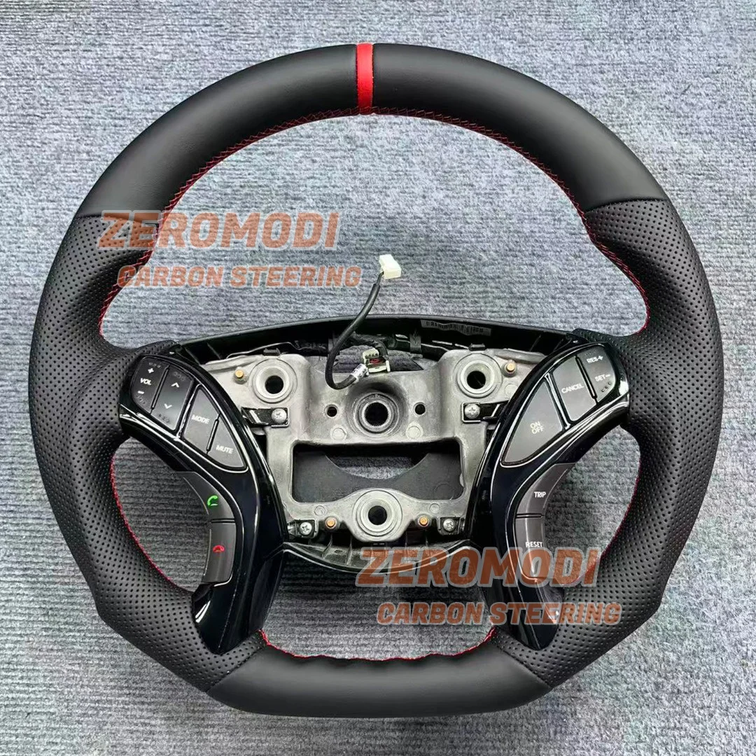 D-Shape Full Leather Steering Wheel for Hyundai I30 IX35 Elantra 2012-2015