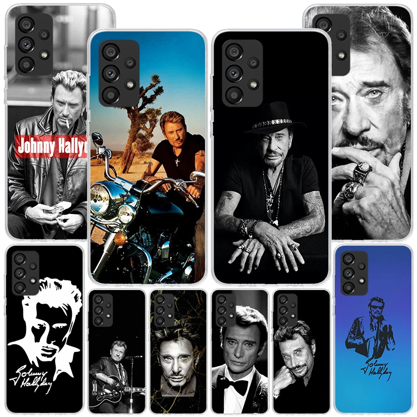 Johnny Hallyday Music Phnoe Case for Samsung Galaxy A14 A54 A34 A24 A13 A53 A33 A23 A52 A12 A32 A22 A03S A02S A04S Unique Cover