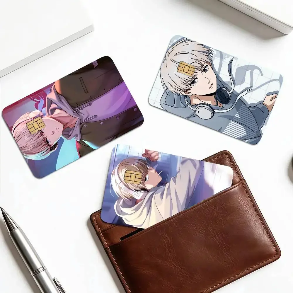 Kaji Ren Hot Anime W-Wind Breaker Credit Card Sticker Waterproof PVC Skin Cover For Debit Bank Card, Removable Card Decal Wrap