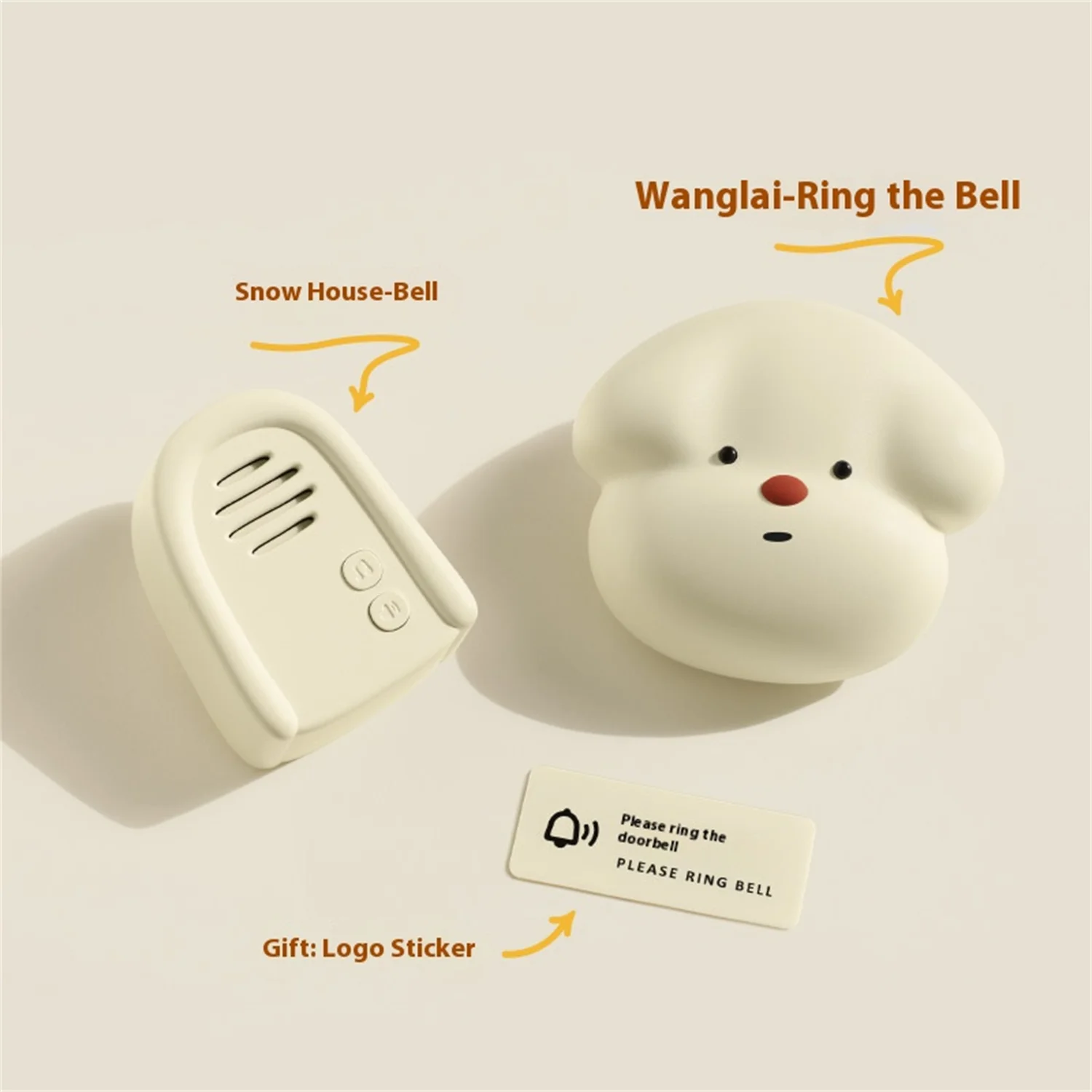 

Self - Powered Wireless Doorbell, Cute Puppy Design, Emergency Alert, Home & Elderly Care