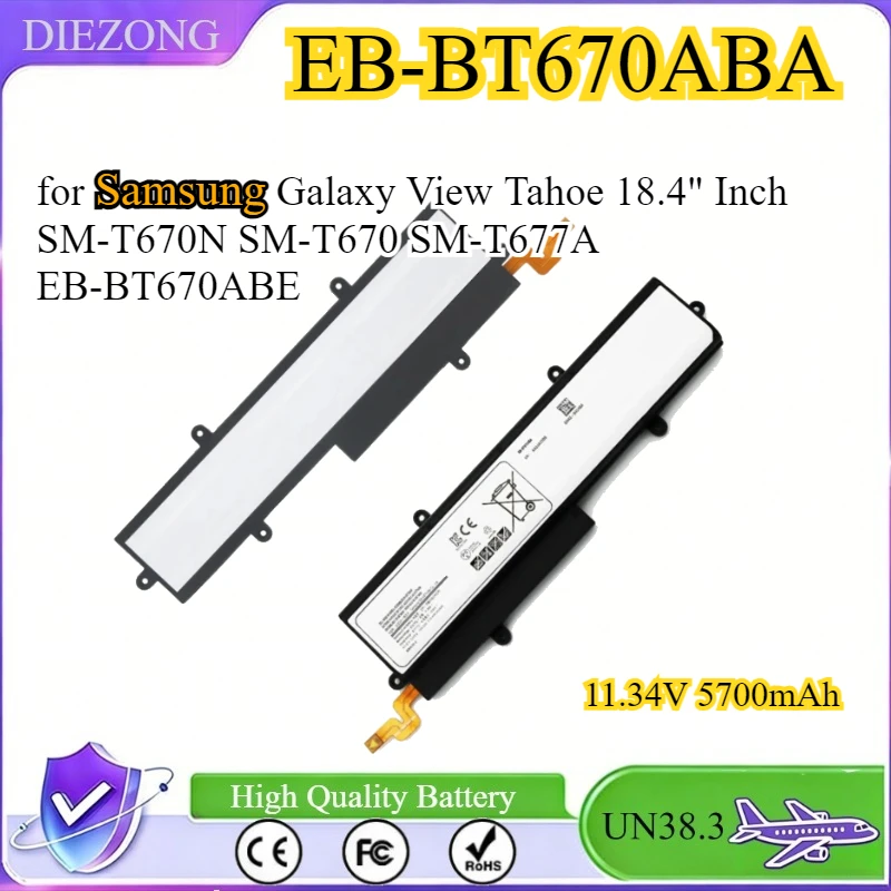 

EB-BT670ABA Laptop Battery for Samsung Galaxy View Tahoe 18.4" Inch SM-T670N SM-T670 SM-T677A EB-BT670ABE Batteria