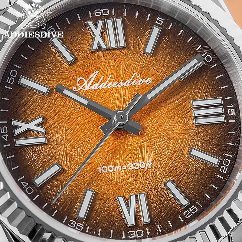 ADDIESDIVE Orologi da uomo Cristallo di zaffiro 36mm Orologio al quarzo 100m Impermeabile Super luminoso Orologio da polso di lusso in acciaio inossidabile 316L