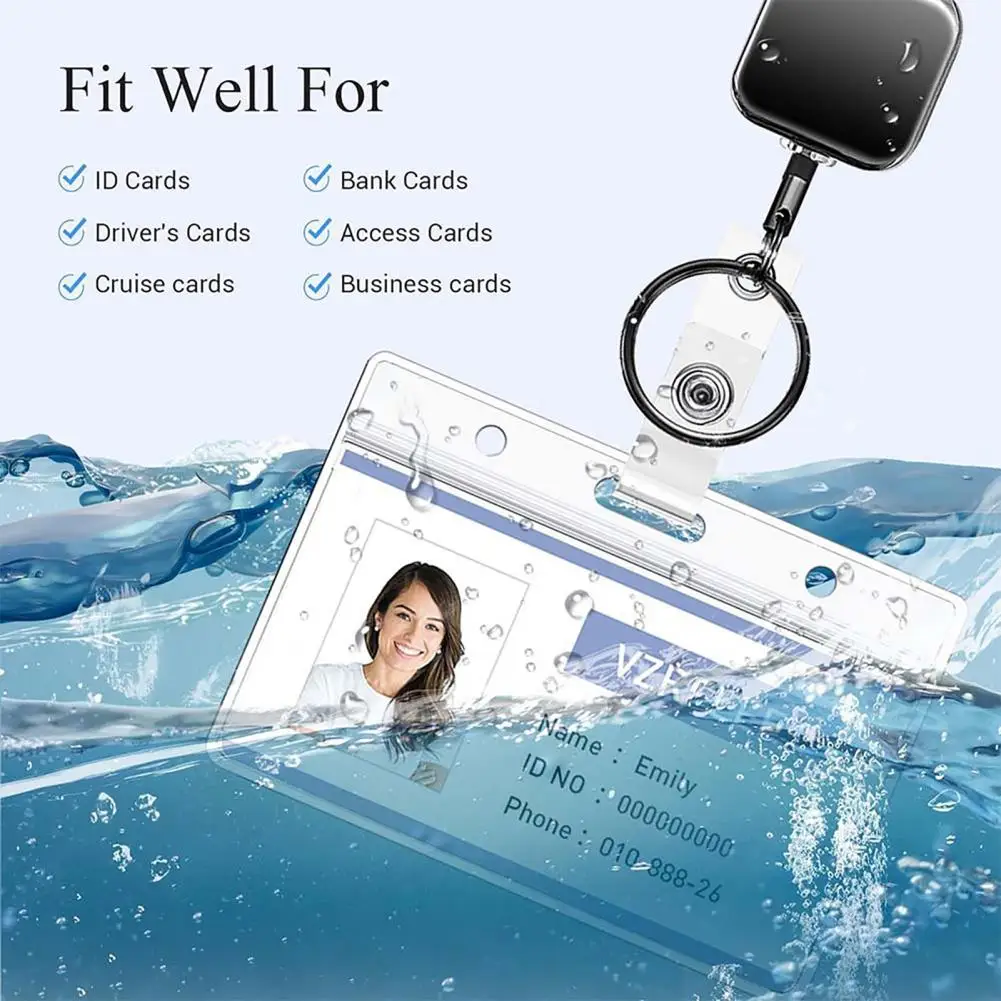 مجموعة حامل بطاقات الهوية الخشبية الملونة مطرز ، مجموعة الحبل المعلم مع قابل للسحب للنساء ، النظارات