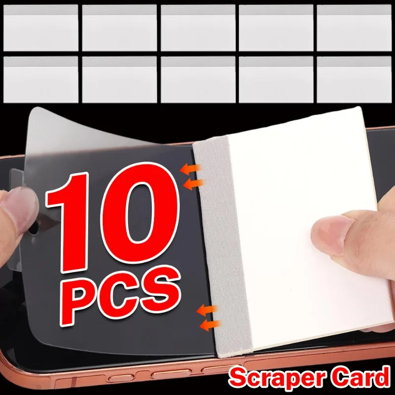 1/5/10Pcs Scraper Card Tools for Screen Protector Squeegee De-Bubble Shovel Phone Tablet PC LCD TPU Hydrogel Film Scraping Board