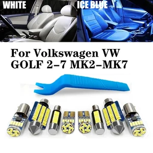 Lampu LED Interior Mobil untuk Volkswagen VW GOLF 2 3 4 5 6 7 MK2 MK3 MK4 MK5 MK6 MK7 Aksesori Kit Bohlam Lampu Dalam Ruangan Canbus 12 kit mark 4 penjualan terbaik - №