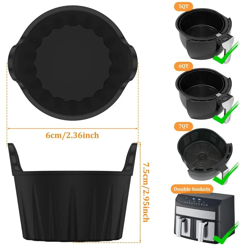 Air Fryer Egg Poacher Air Fryer Egg Moulds Silicone Egg Poaching Cups Reusable Silicone Baking Cups Heat-Resistant Egg Poacher