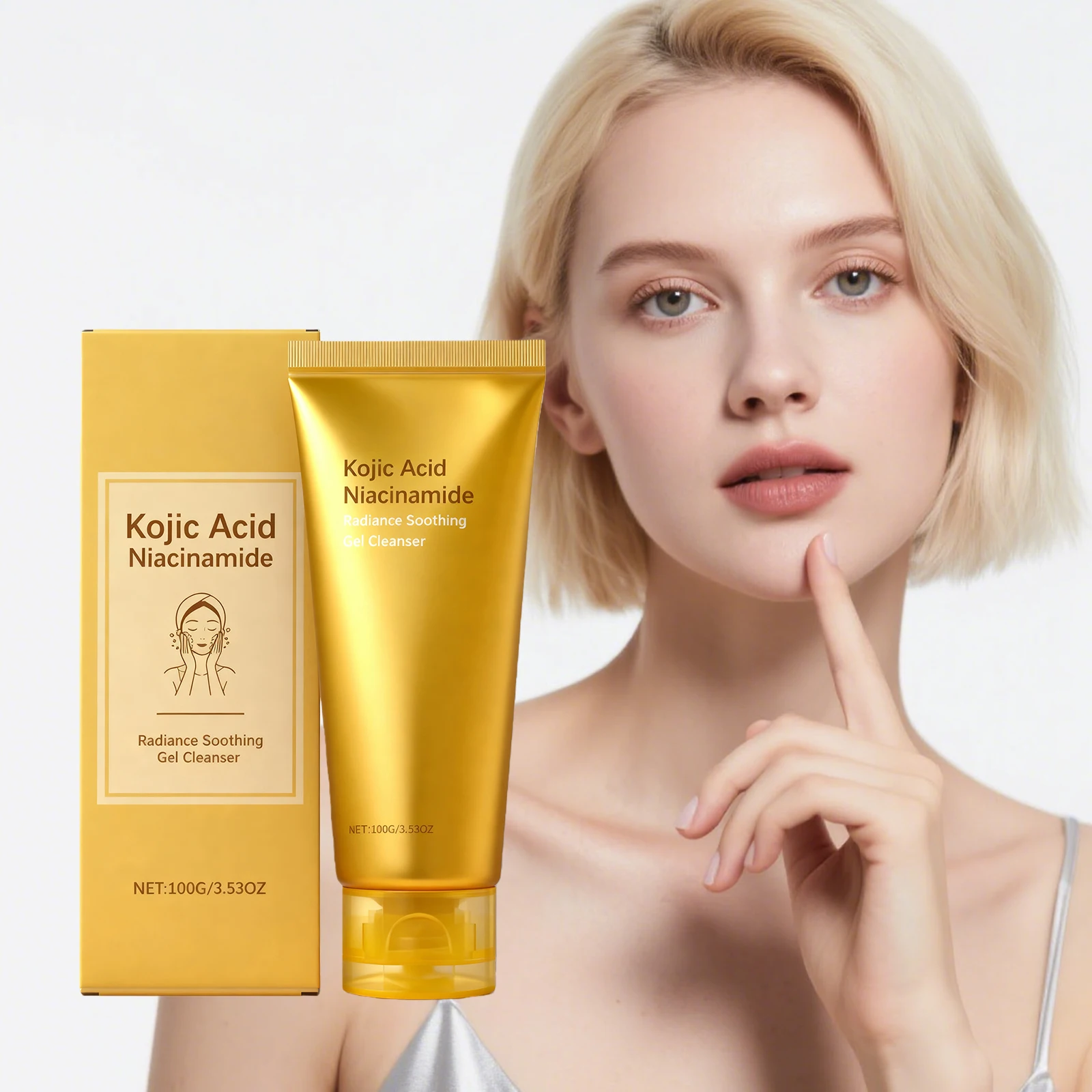 Radiance Soothing Gel Cleanser Skin Cleansing Brightening Hydrating Repair Face Foam Daily Cleanser for Sensitive Skin Skincare