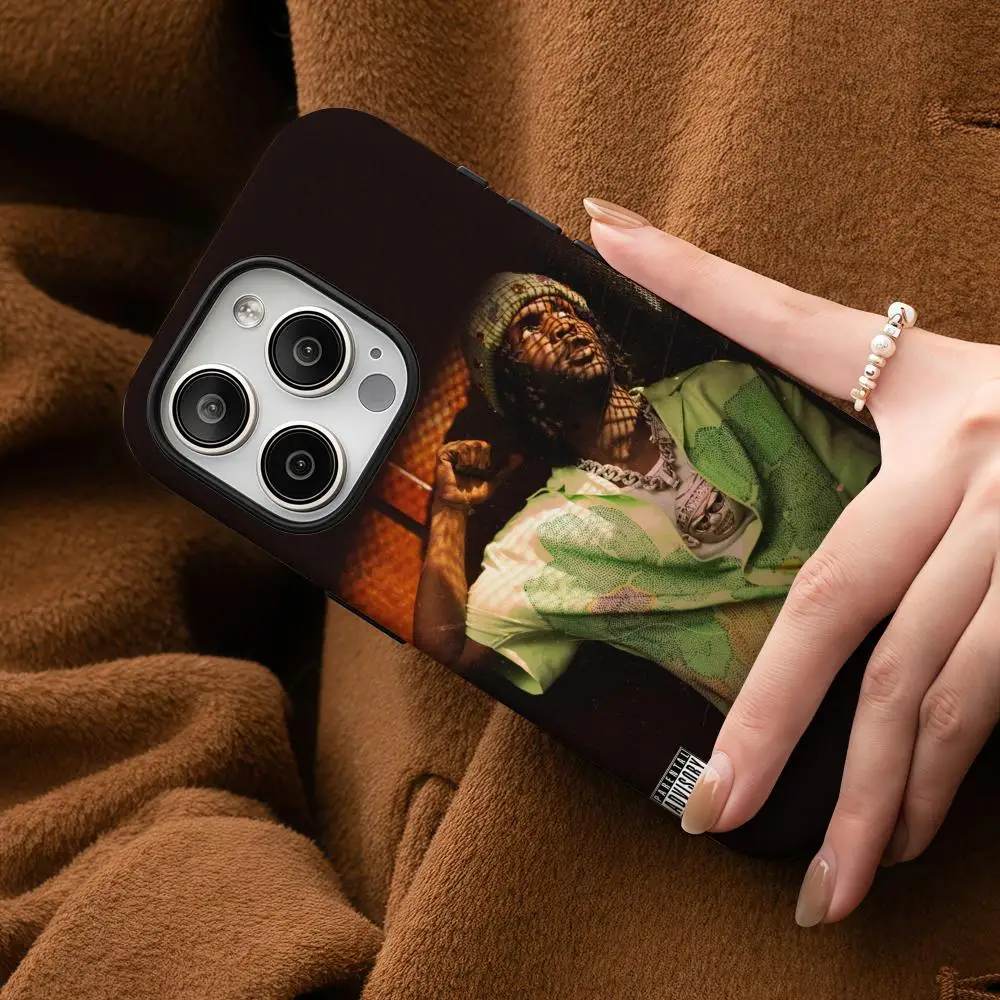 حافظة هاتف لهاتف سامسونج جالاكسي S25 24 23 22 Ultra Plus A56 36 26 لامعة عالية الدقة بطبقة مزدوجة غلاف صلب Chief Keef تعالى So 2 #1