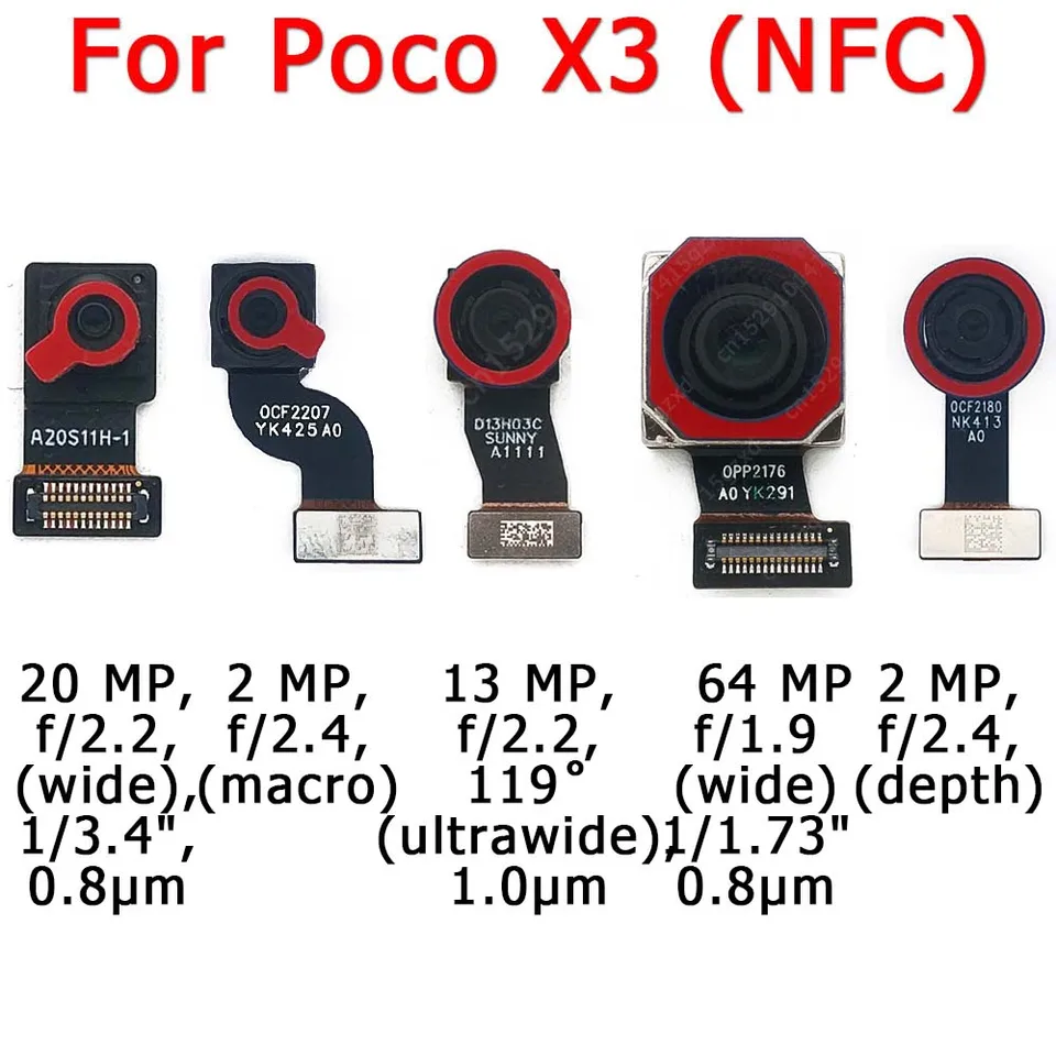 Rear Front Camera For Xiaomi Mi Poco X3 NFC Pro Backside Facing
