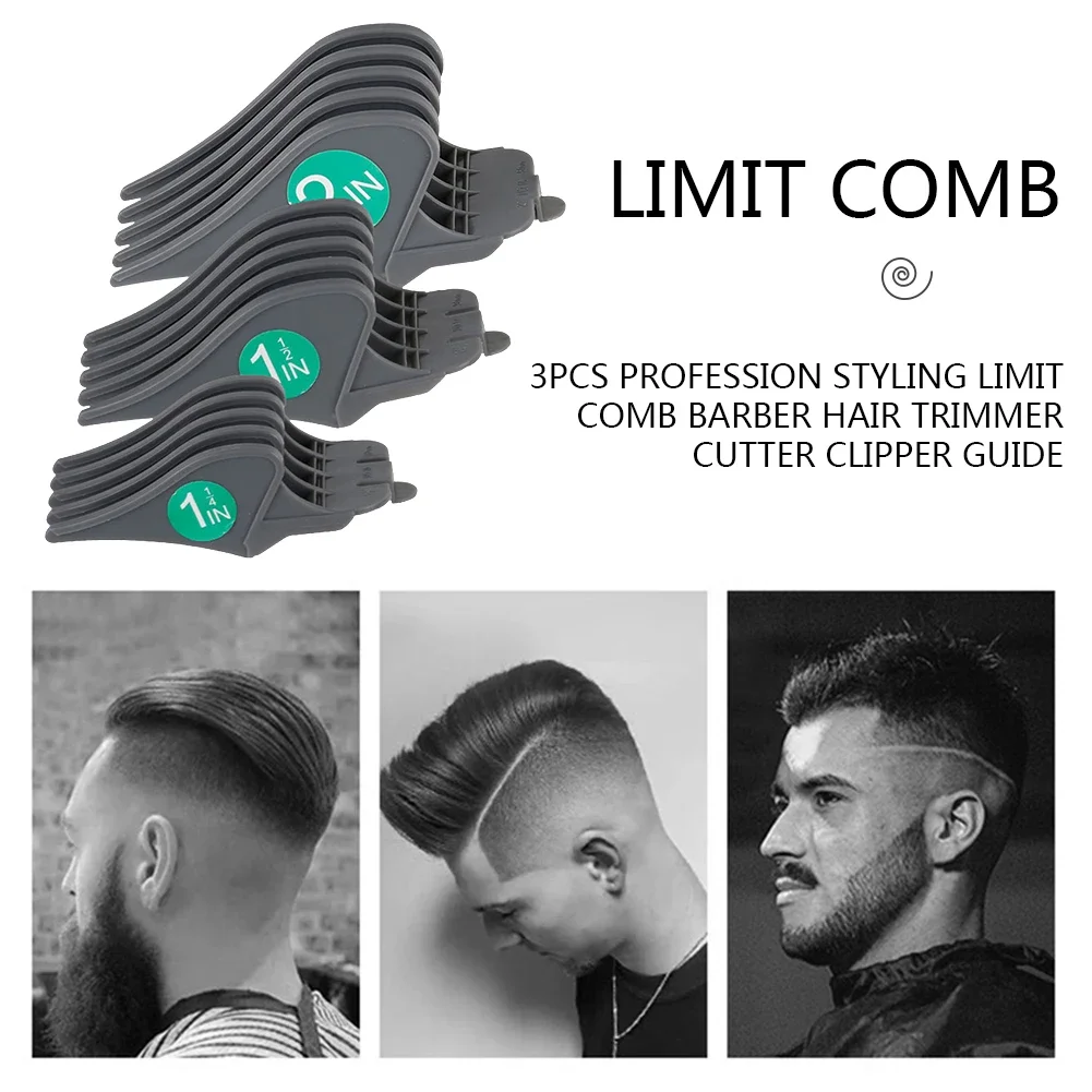 ماكينة قص عالمية احترافية كبيرة الحجم ، ملحقات تشذيب مشط الحد ، دليل التقطيع ، 32 ، 38 ، 51 ، 3