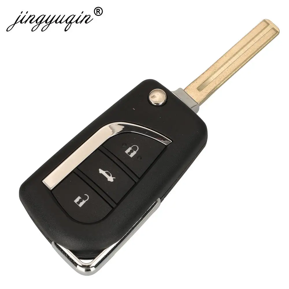 jingyuqin Upgraded Flip Remote Control US Car Key 3BTN 312MHz 4D68 /4C Chip FOB for Lexus LX470 GX470 LS400 IS300 GS430 GS300