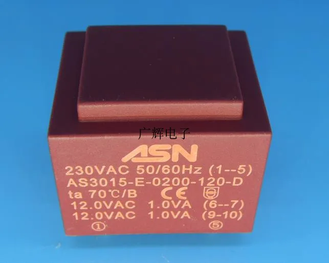 2.0VA 230V to Dual 12V Transformer AS3015-E-0200-120-D