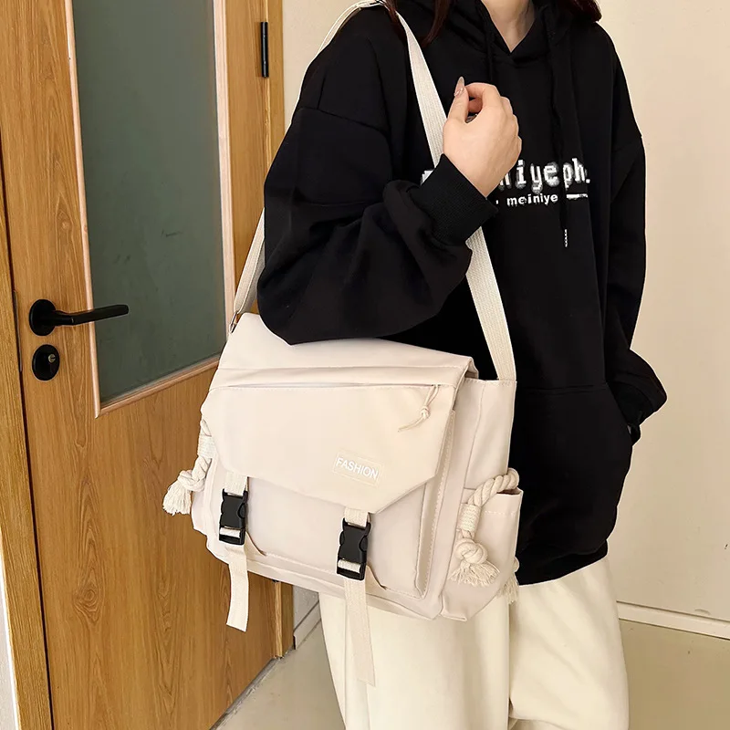 New Instagram Japanese Trendy Crossbody Bag Men's Leisure Students Shoulder Bag for Women's Fashion Sports Large Capacity Bag