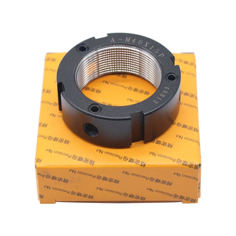 A-type axial three-point precision locking nut screw bearing shaft tightening nuts 16/18/24/40/60 * 1.5/2.0P Axial locking nut