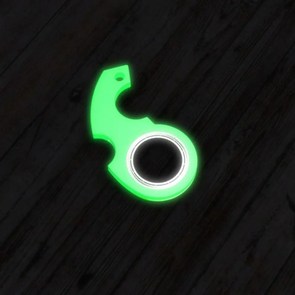 Relieve Boredom Keychain Fidget Spinner Noctilucent Light Trendy Fingertip Rotation Keychain Anti-Anxiety Light Weight