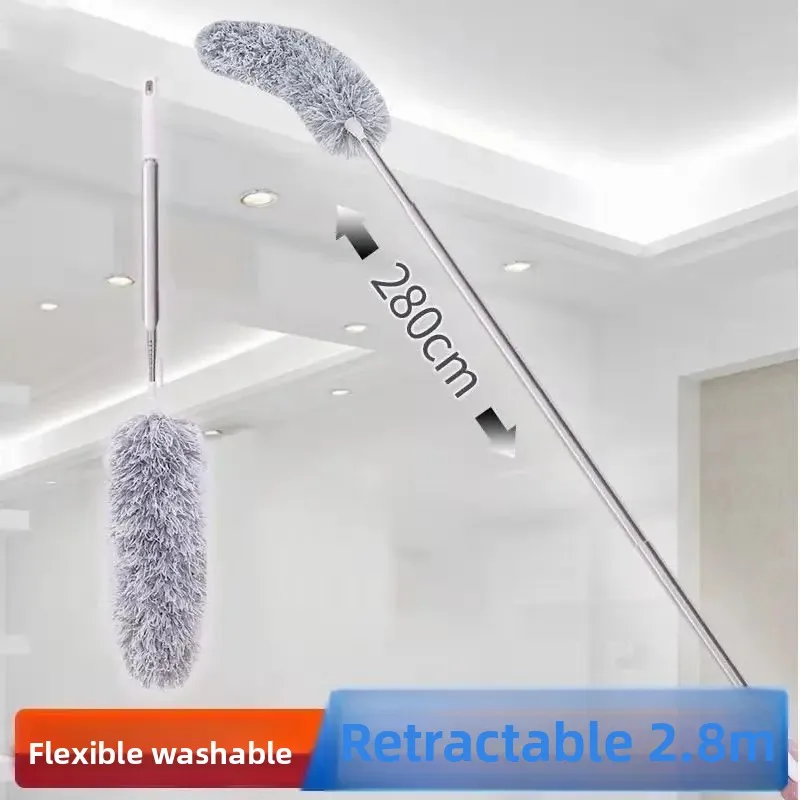 Multi-Functional Dust-Remover Long Handle Chicken Feather Duster Static Electricity Home Use Dust Brush 280CM