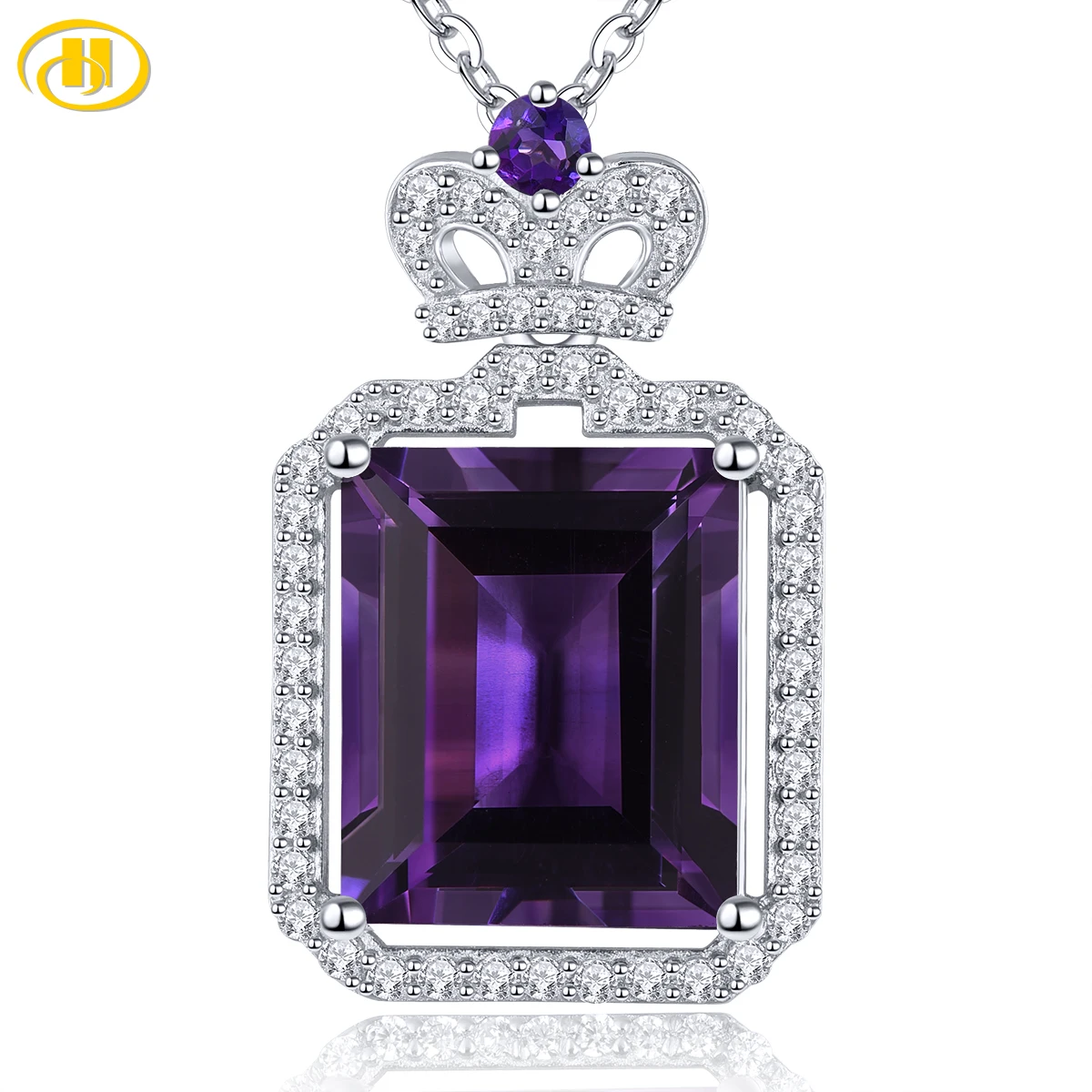 

Natural South Africa Amethyst Sterling Silver Pendants 8 Carats Genuine Birthstone Women Gorgerous Luxury Fine Jewelry Gifts