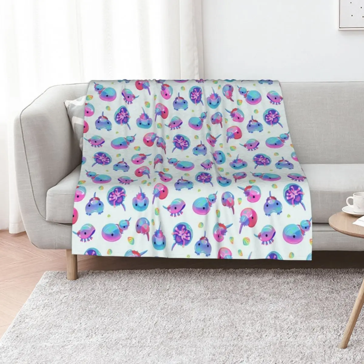 Horseshoe crab Throw Blanket Multi-Purpose Sofas Picnic Softest Luxury St Bed linens Blankets
