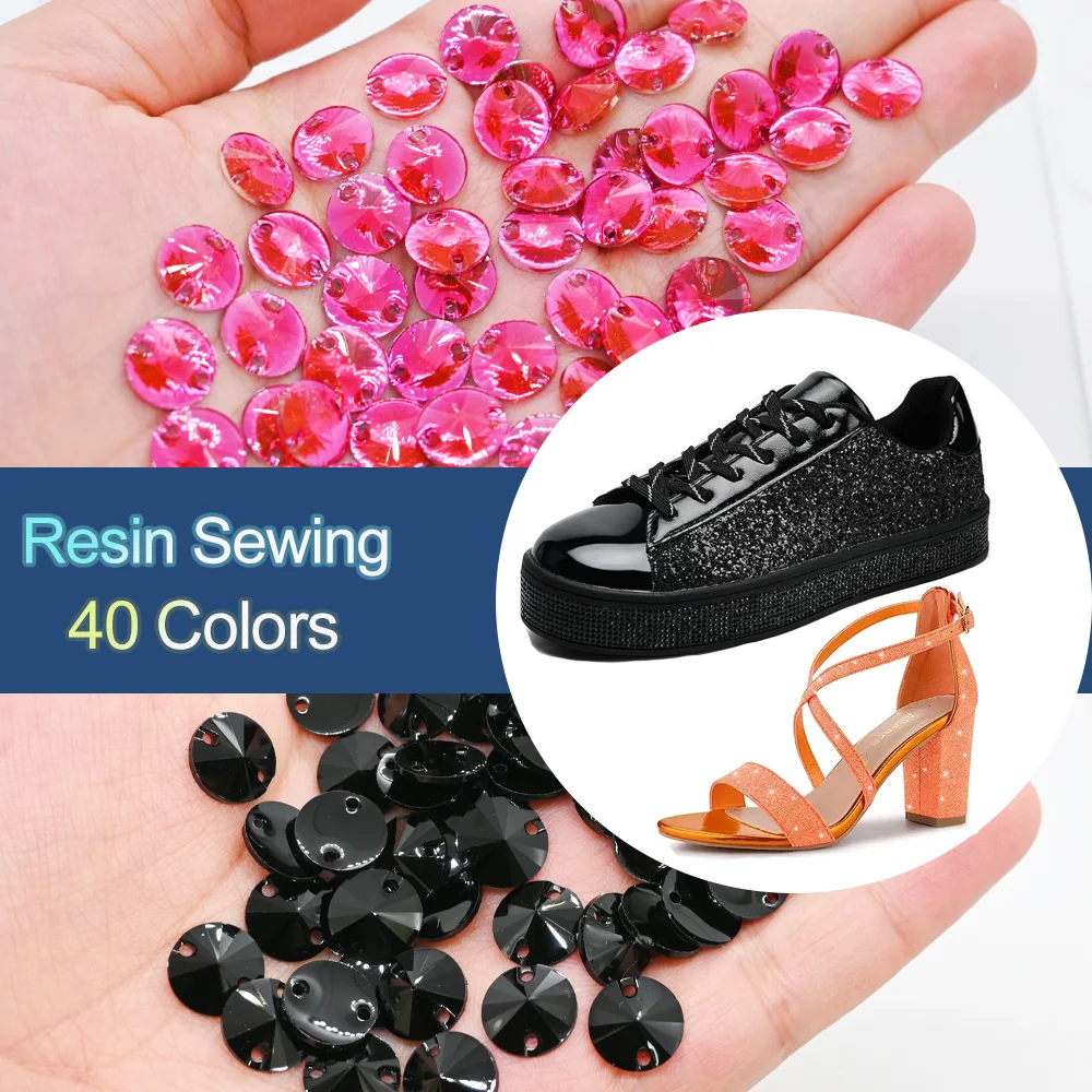 

Round Shape Resin Sew On Rhinestone стразы 6 Sizes Flatback Sewing Rhinestones Resin стразы пришивные