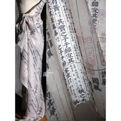 Original Chinese Style Calligraphy Fabric New Chinese Style Background Decoration Qipao Skirt Chinese Clothing Designer Fabric