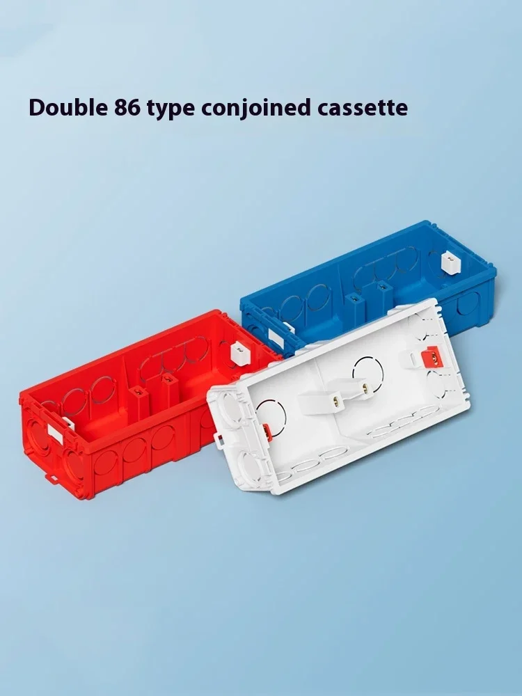 1/2/3 Gang Double-connected PVC Flame Retardant Line Bottom Box Universal Cassette Concealed Switch Box Socket Bottom Double Box