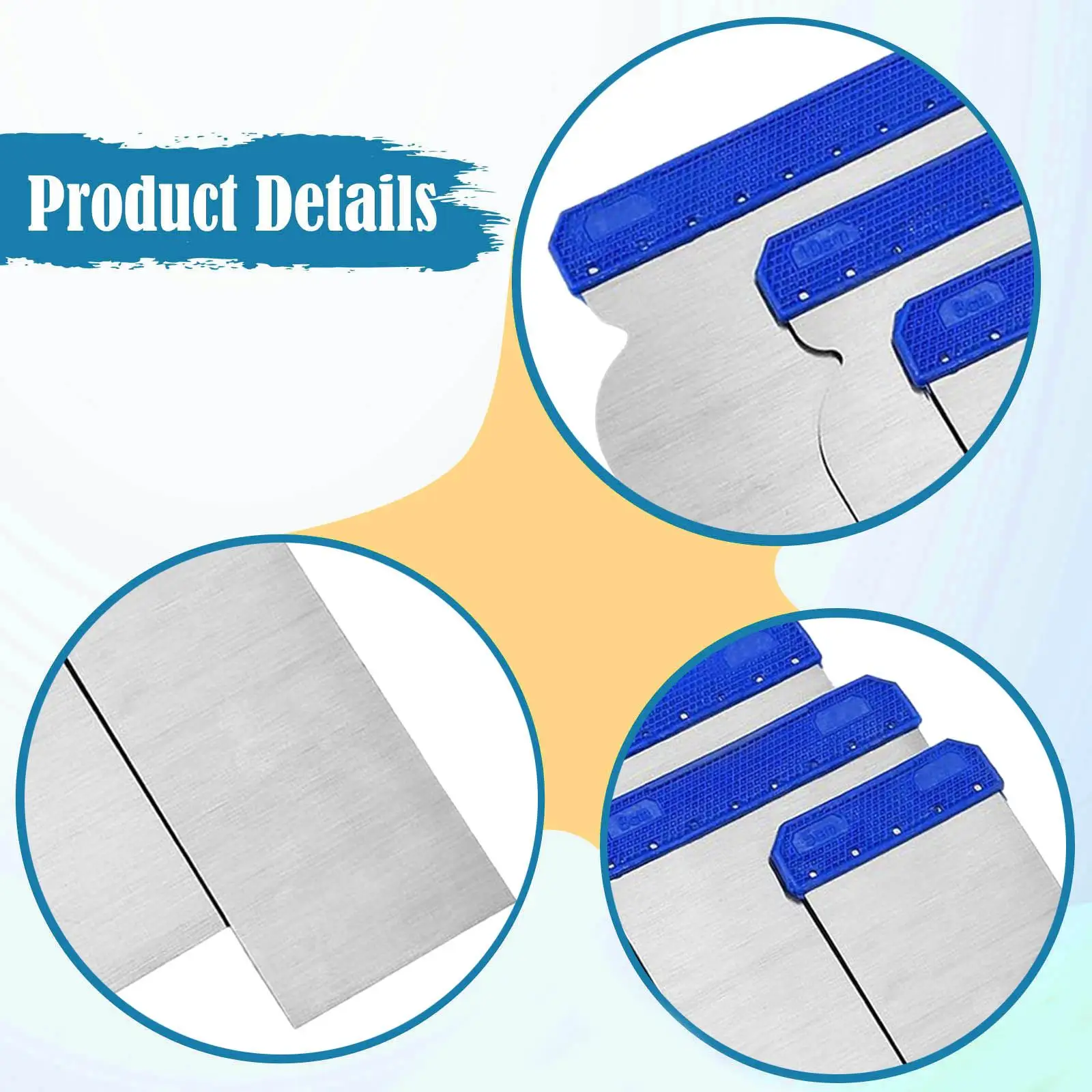 4Pcs Car Body Filler Spreader Decal Squeegee Tool for Wall Sanding DIY