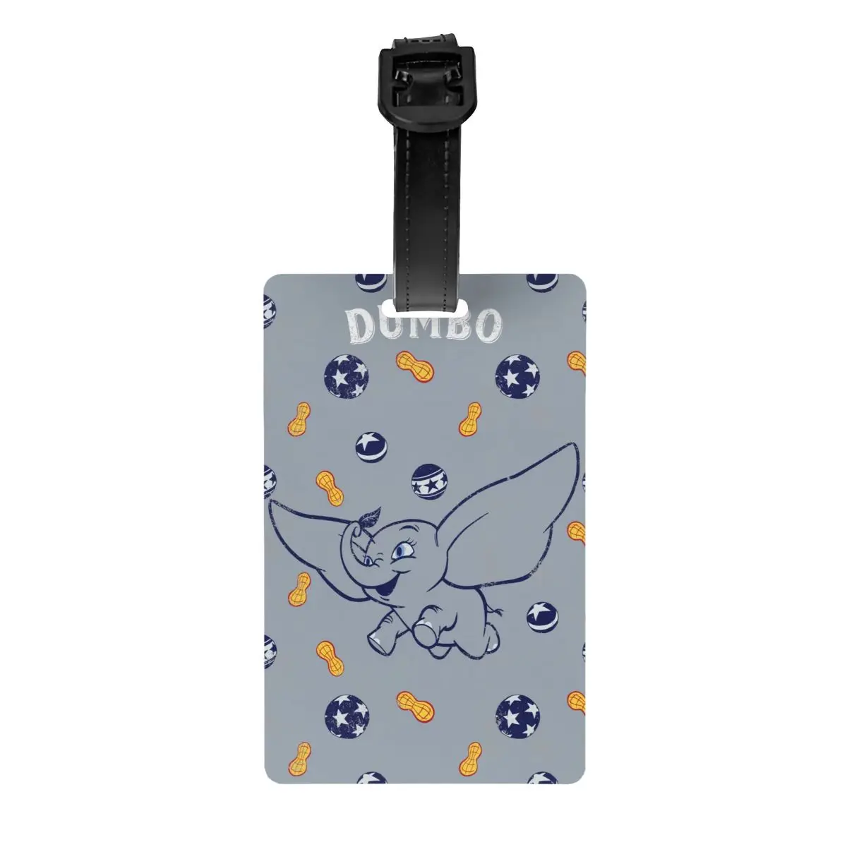 

Custom Dumbo Cute Cartoon Luggage Tag Privacy Protection Baggage Tags Travel Bag Labels Suitcase
