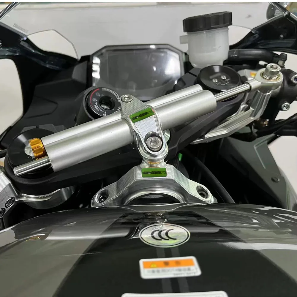 Nieuwe Motorfiets Stuurstabilisator Demper en Beugel Kit Mount Ondersteuning Voor Kawasaki ZX6R ZX 6R 2024 ﻿