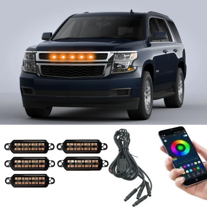 

LED Front Grille Light For Chevrolet Tahoe 2015-2020 Car Daytime Running Light Wheel Eyebrow Lamp For Pickup Offroad 12V