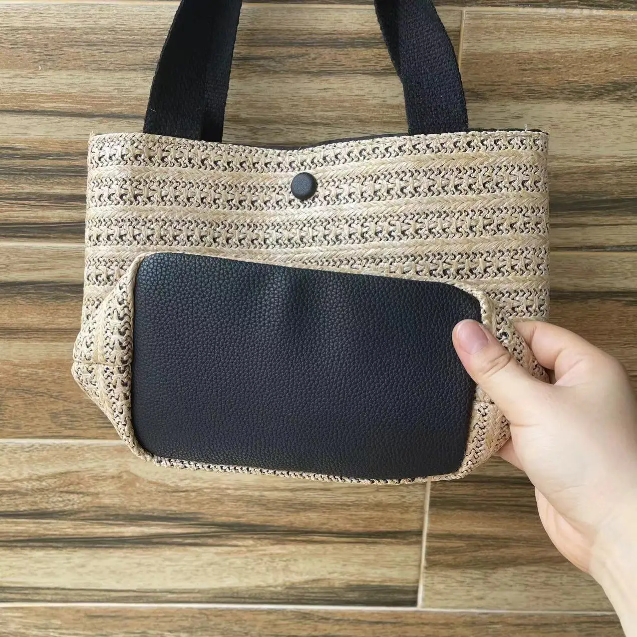 Borsa tessuta con nome personalizzato borsa tessuta con erba di palma Casual retrò, borsa regalo fatta a mano da donna con borsa per le vacanze al mare estiva ricamata