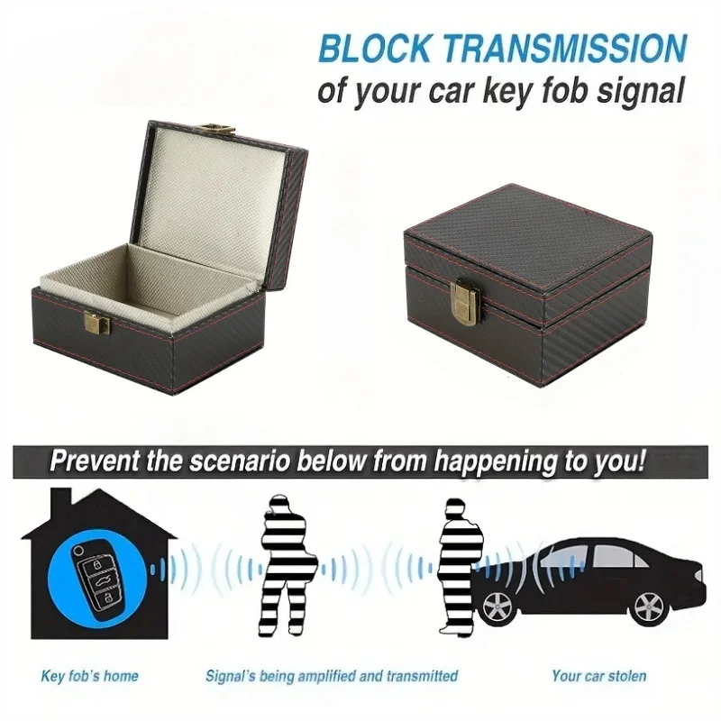 Car key box car signal blocking box faraday cage anti-theft blocking bag safety keychain protector anti-radiation safety