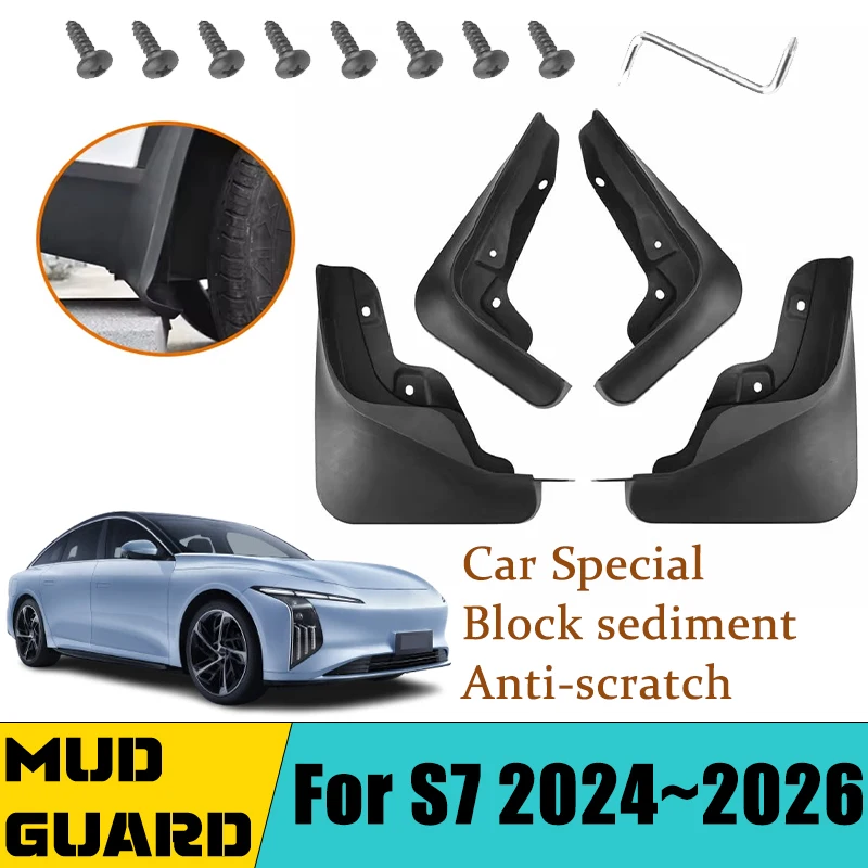 

For Xinghai S7 2024 2025 2026 Car Back Rear Black Muds Flaps Mudflaps Fender Front Back Rear Flaps Splash Guard Auto Accessories