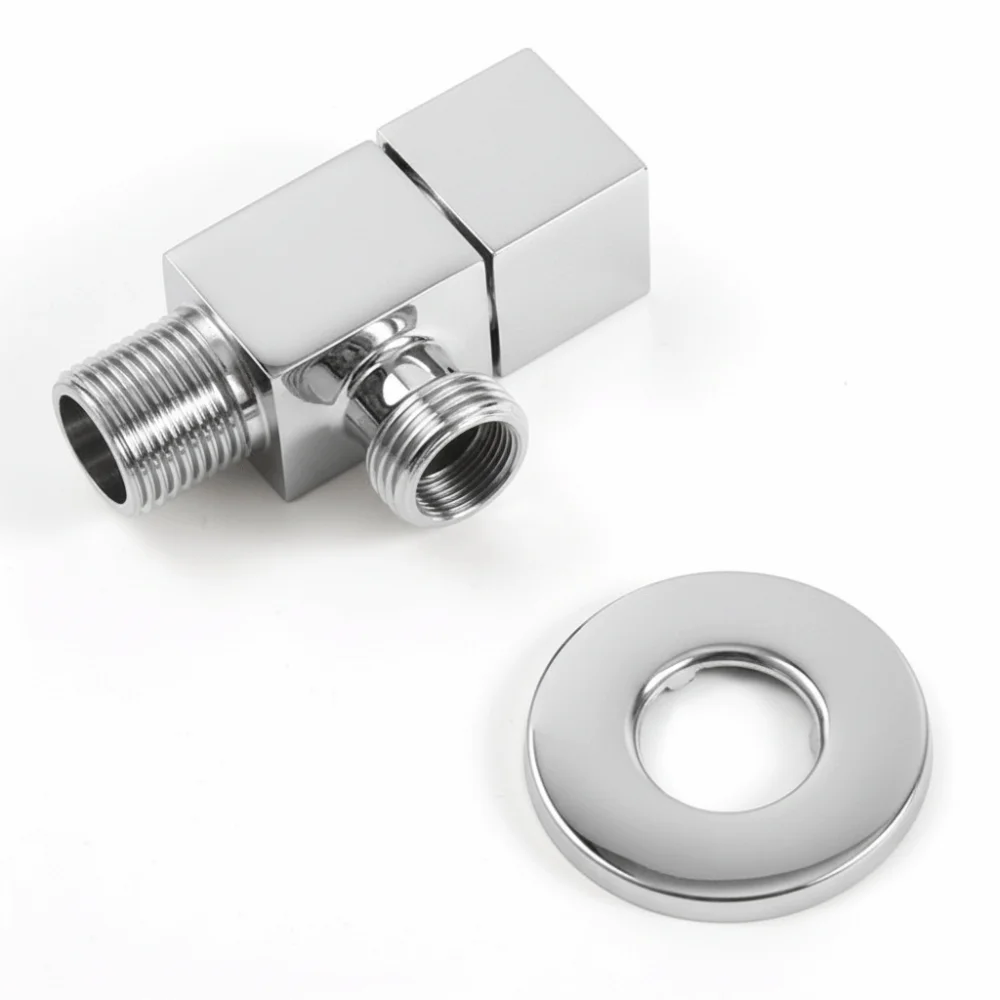 Válvula angular durável de 1/2 prata/preta, válvula triangular de latão sólido, válvula de enchimento quadrada, melhoria da casa