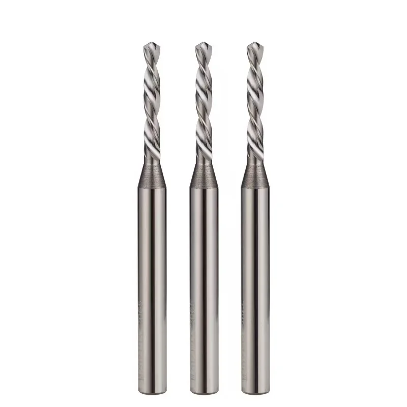 Micro Solid Carbide Drill Bit left Precision Mini CNC Hole Making for Steel Aluminum