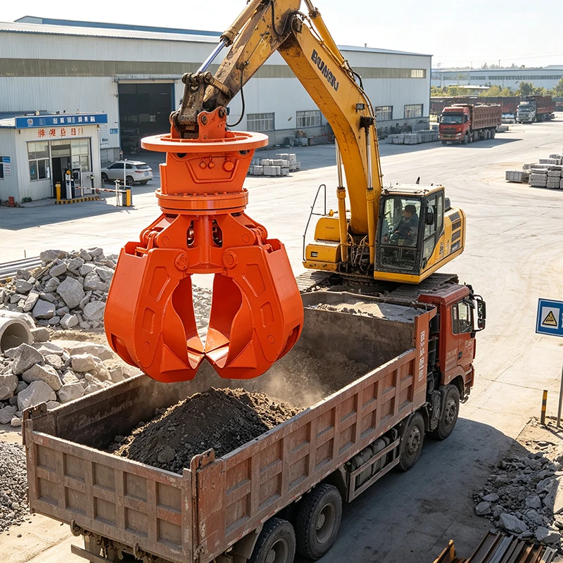 Strong Grip Excavator Grapple Attachment Hydraulic Rotating Grab for Industrial Waste Recycling and Steel Loading